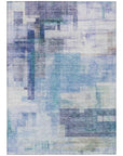 LOOMLAN Rugs Mireya Blue Washable Indoor-Outdoor Rug
