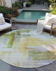 LOOMLAN Rugs Mireya Green Washable Indoor-Outdoor Rug