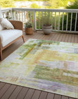 LOOMLAN Rugs Mireya Green Washable Indoor-Outdoor Rug