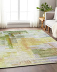 LOOMLAN Rugs Mireya Green Washable Indoor-Outdoor Rug