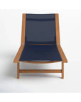 Montauk Teak Outdoor Reclining Sunlounger Wheels - LOOMLAN - HiTeak - Outdoor Cabanas & Loungers