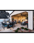 Monterey Aluminum Round Outdoor Dining Table - LOOMLAN - Sunset West - Outdoor Dining Tables