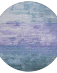 LOOMLAN Rugs Mosselia Blue Washable Indoor-Outdoor Rug