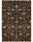 LOOMLAN Rugs Muse Black Washable Indoor-Outdoor Rug