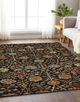 LOOMLAN Rugs Muse Black Washable Indoor-Outdoor Rug