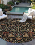 LOOMLAN Rugs Muse Black Washable Indoor-Outdoor Rug