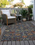 LOOMLAN Rugs Muse Blue Washable Indoor-Outdoor Rug