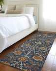 LOOMLAN Rugs Muse Blue Washable Indoor-Outdoor Rug