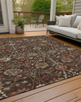 LOOMLAN Rugs Muse Brown Washable Indoor-Outdoor Rug
