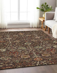 LOOMLAN Rugs Muse Brown Washable Indoor-Outdoor Rug