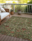 LOOMLAN Rugs Muse Green Washable Indoor-Outdoor Rug