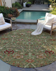LOOMLAN Rugs Muse Green Washable Indoor-Outdoor Rug