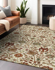 LOOMLAN Rugs Muse Ivory Washable Indoor-Outdoor Rug