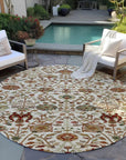 LOOMLAN Rugs Muse Ivory Washable Indoor-Outdoor Rug