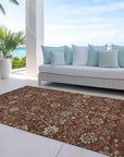 LOOMLAN Rugs Muse Orange Washable Indoor-Outdoor Rug