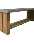 Seasonal Living Mykonos Concrete Slate Grey Outdoor Bar Table