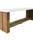 Seasonal Living Mykonos Teak & Concrete White Outdoor Bar Table