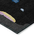 LOOMLAN Rugs Mysa Black Washable Indoor-Outdoor Rug