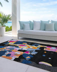 LOOMLAN Rugs Mysa Black Washable Indoor-Outdoor Rug