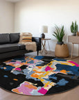 LOOMLAN Rugs Mysa Black Washable Indoor-Outdoor Rug