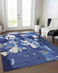 LOOMLAN Rugs Mysa Blue Washable Indoor-Outdoor Rug