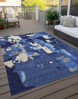 LOOMLAN Rugs Mysa Blue Washable Indoor-Outdoor Rug