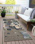 LOOMLAN Rugs Mysa Brown Washable Indoor-Outdoor Rug