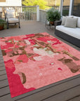 LOOMLAN Rugs Mysa Orange Washable Indoor-Outdoor Rug