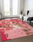 LOOMLAN Rugs Mysa Orange Washable Indoor-Outdoor Rug