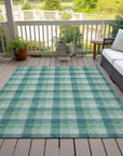 LOOMLAN Rugs Nahlia Blue Washable Indoor-Outdoor Rug