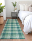 LOOMLAN Rugs Nahlia Blue Washable Indoor-Outdoor Rug