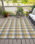 LOOMLAN Rugs Nahlia Gray Washable Indoor-Outdoor Rug