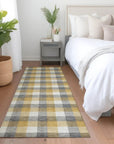 LOOMLAN Rugs Nahlia Gray Washable Indoor-Outdoor Rug
