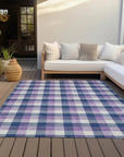 LOOMLAN Rugs Nahlia Navy Washable Indoor-Outdoor Rug