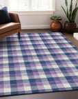 LOOMLAN Rugs Nahlia Navy Washable Indoor-Outdoor Rug