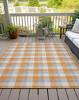 LOOMLAN Rugs Nahlia Orange Washable Indoor-Outdoor Rug