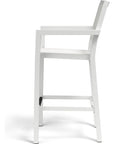 Naples Aluminum Made Sling Outdoor Barstool - LOOMLAN - Sunset West - Outdoor Bar Stools