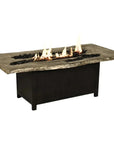 Nature's Wood Rectangle Firepit Table Live Edge - LOOMLAN - Castelle - Outdoor Fire Tables