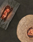 Nature's Wood Round Firepit Table - LOOMLAN - Castelle - Outdoor Fire Tables