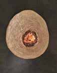 Nature's Wood Round Firepit Table - LOOMLAN - Castelle - Outdoor Fire Tables