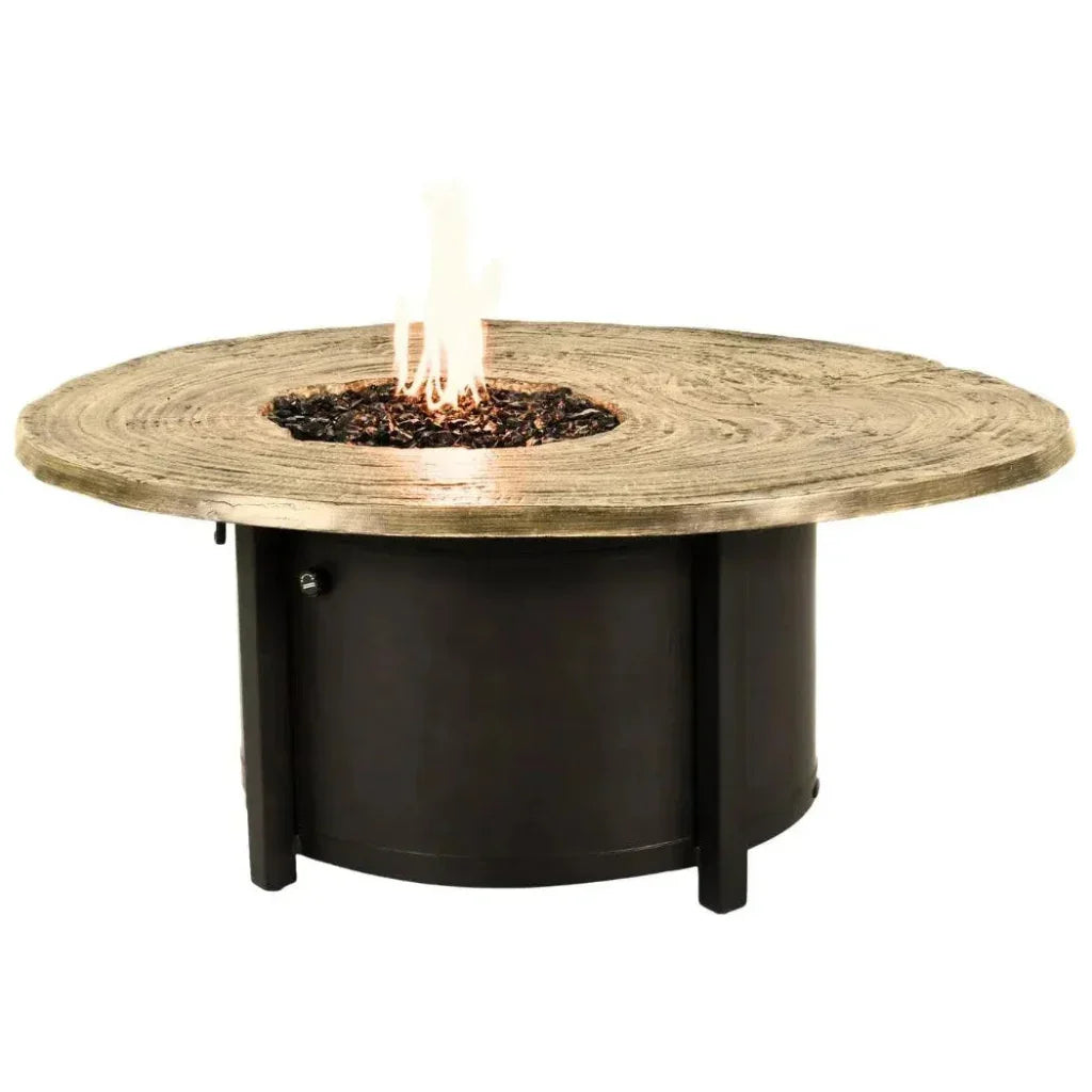 Nature's Wood Round Firepit Table - LOOMLAN - Castelle - Outdoor Fire Tables
