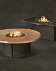 Nature's Wood Round Firepit Table - LOOMLAN - Castelle - Outdoor Fire Tables