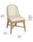 Seasonal Living Nautilus Dining Chair 2PC Natural Outdoor