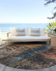 LOOMLAN Rugs Nayara Blue Washable Indoor-Outdoor Rug