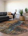 LOOMLAN Rugs Nayara Blue Washable Indoor-Outdoor Rug