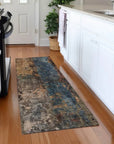 LOOMLAN Rugs Nayara Blue Washable Indoor-Outdoor Rug