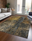 LOOMLAN Rugs Nayara Gray Washable Indoor-Outdoor Rug