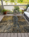 LOOMLAN Rugs Nayara Gray Washable Indoor-Outdoor Rug
