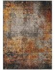 LOOMLAN Rugs Nazeera Orange Washable Indoor-Outdoor Rug