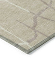 LOOMLAN Rugs Nazira Beige Washable Indoor-Outdoor Rug
